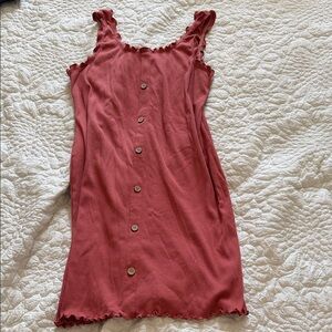 No Boundaries Ruffled Mini Dress in Deep Pink